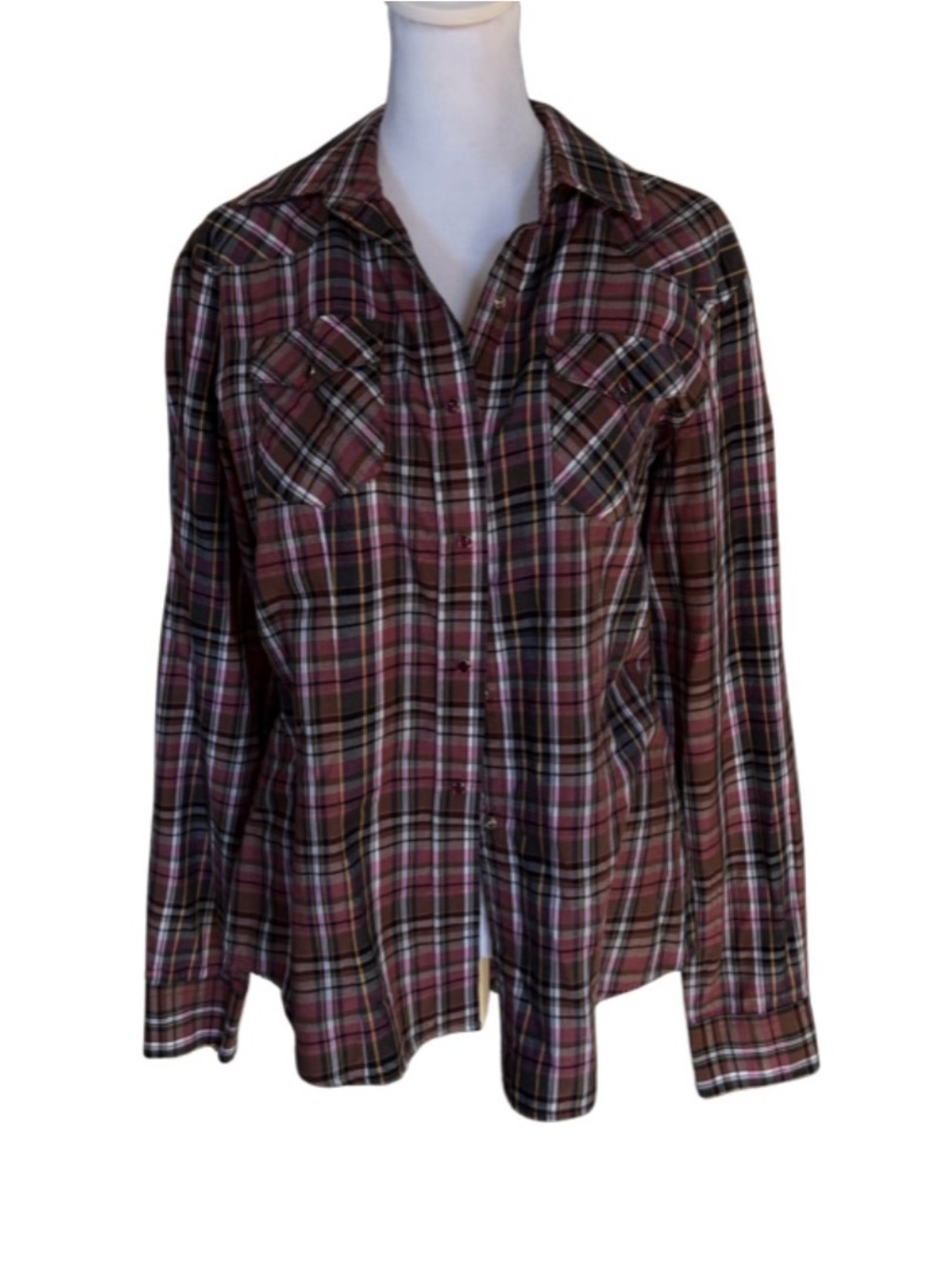 Harley-Davidson Cowgirl Legend Plaid Western Snap Button Shirt